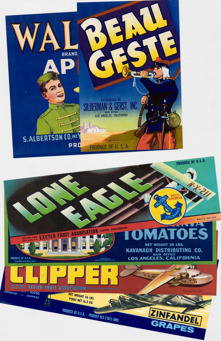 (6) Vintage Crate Labels (1 of 5)