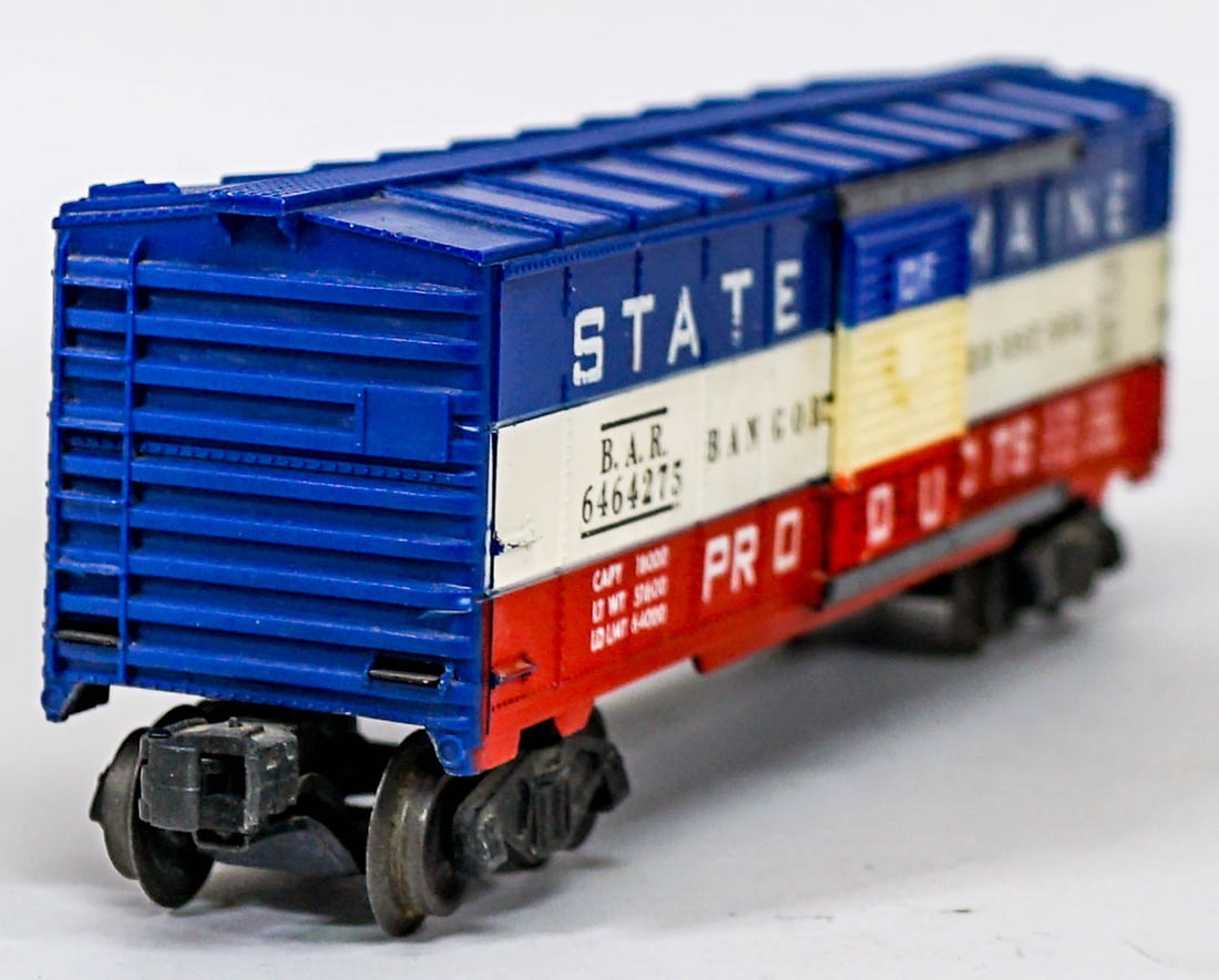 Lionel State of Maine 6464525 Box Car: Lionel State of Maine 6464525 Box Car. These trains are from a private collection and are untested. If lot is absent of a condition report one may be requested via email. Condition report is provided 