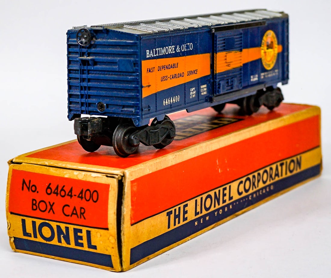 Lionel Baltimore & Ohio 6464400 w/Box (1956): Lionel Baltimore & Ohio 6464400 w/Box (1956). These trains are from a private collection and are untested. If lot is absent of a condition report one may be requested via email. Condition report is pr