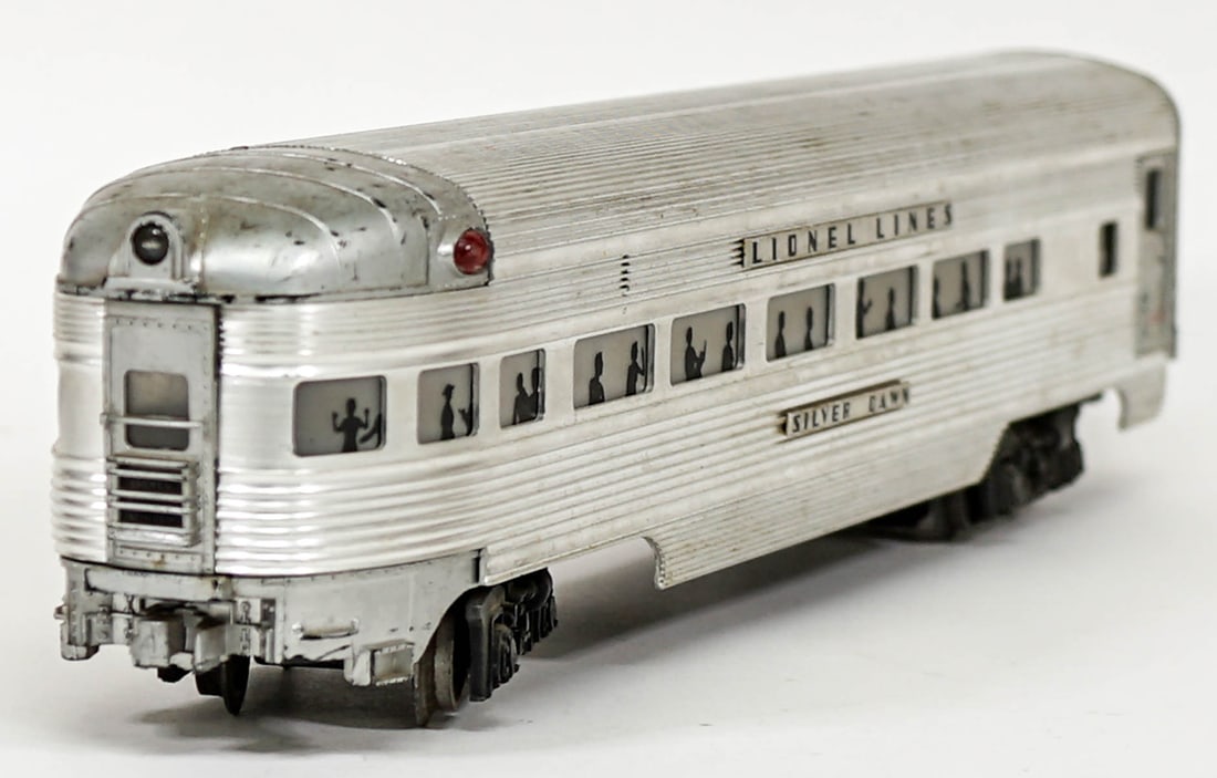 Lionel Vintage Silver Dawn Passenger Car: Lionel Vintage Silver Dawn Passenger Car. These trains are from a private collection and are untested. If lot is absent of a condition report one may be requested via email. Condition report is provid