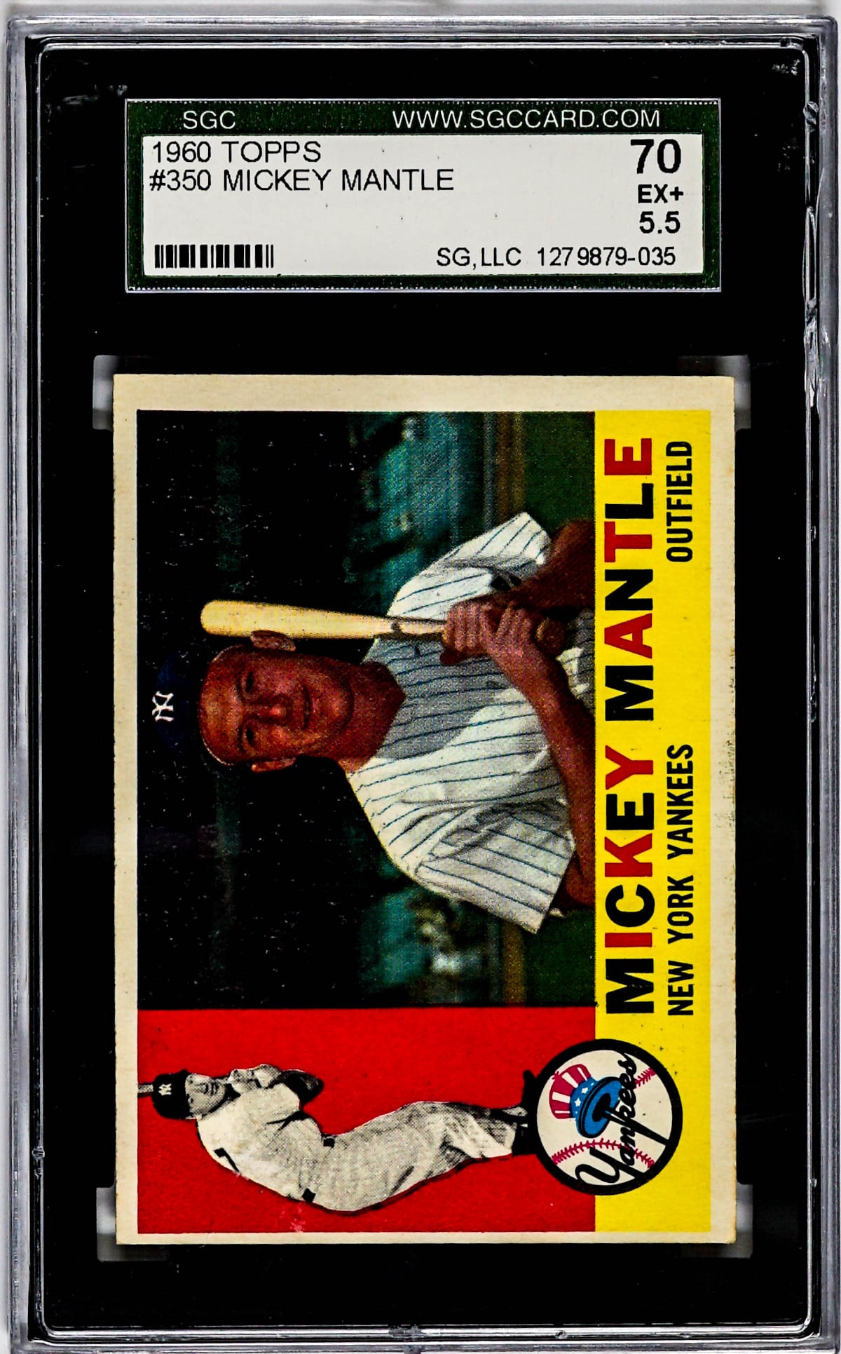 Mickey Mantle 1960 Topps #350 SGC 5.5 EX+ 70 (1 of 2)