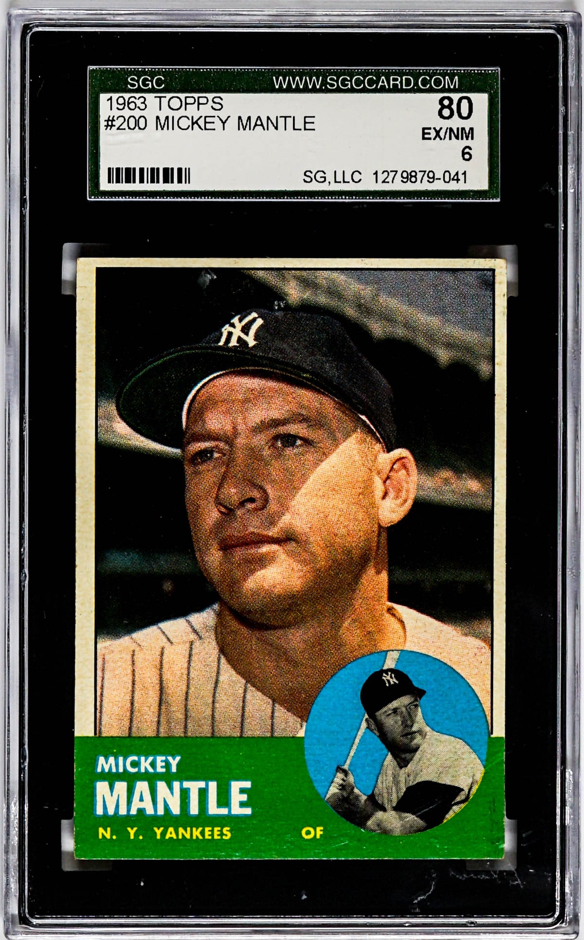 Mickey Mantle 1963 Topps #200 SGC 6 EX/NM 80 (1 of 2)