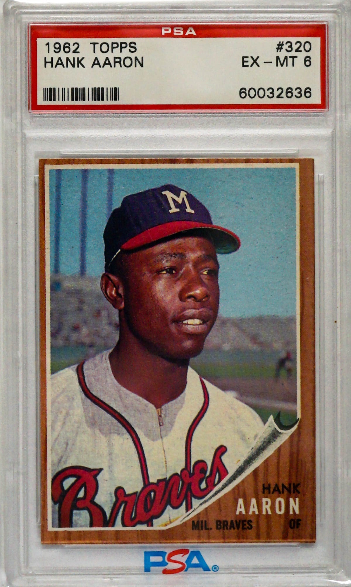 Hank Aaron 1962 Topps #320 PSA 6 EX-MT (1 of 2)