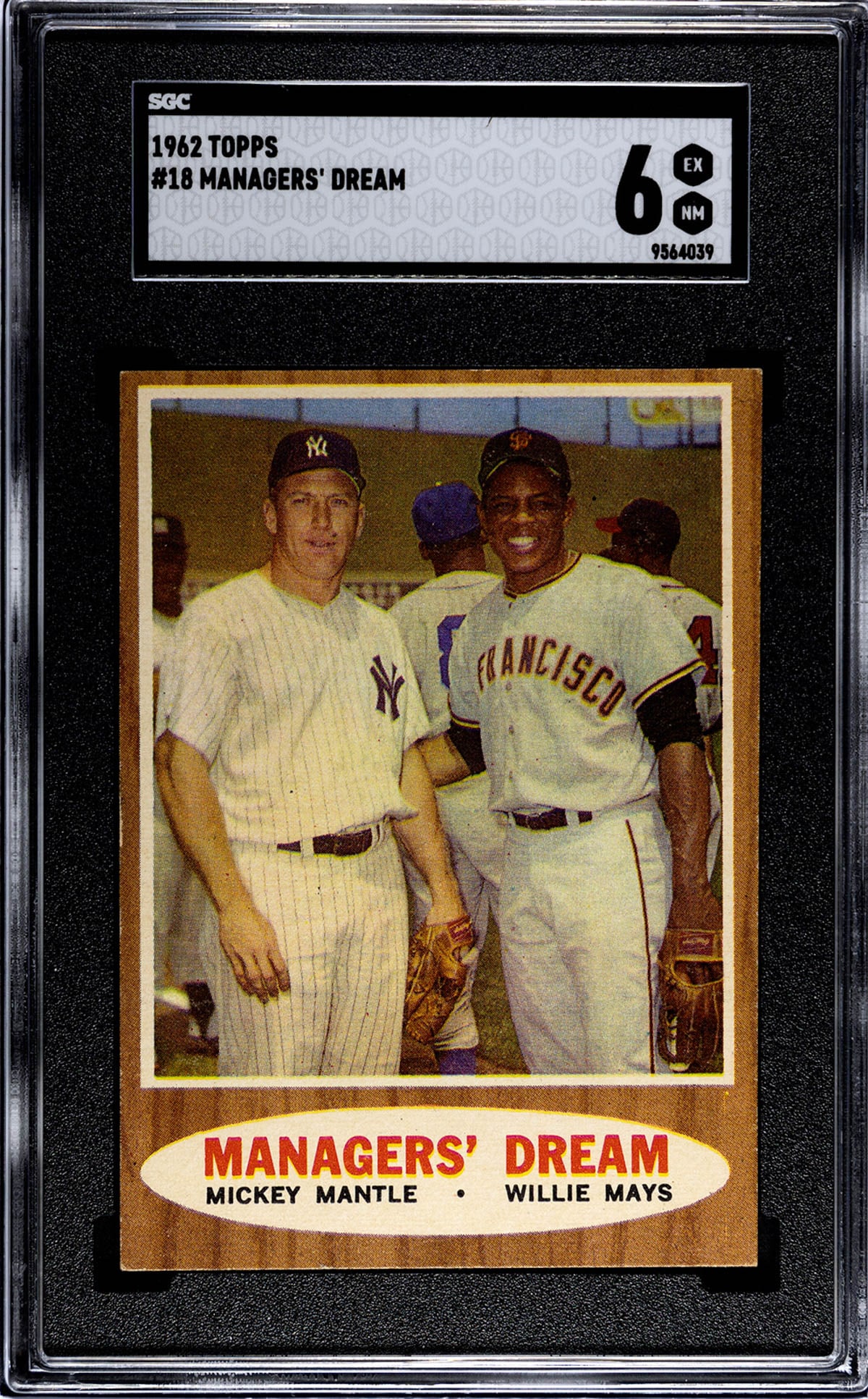 [Mantle/Mays] 1962 Topps #18 SGC 6 (1 of 2)