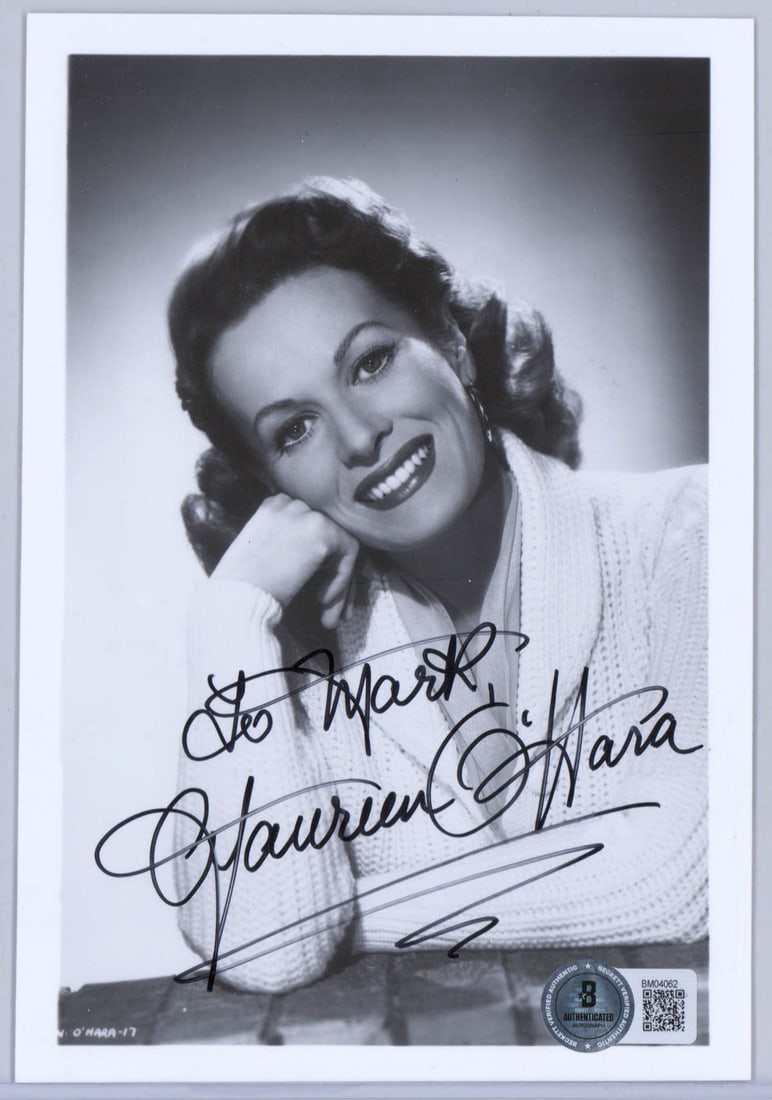 Maureen O'Hara Signed 5 x 7 Photo BAS COA (1 of 2)