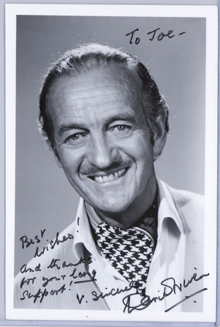 David Niven Signed 5 x 7 Photo BAS COA (1 of 2)