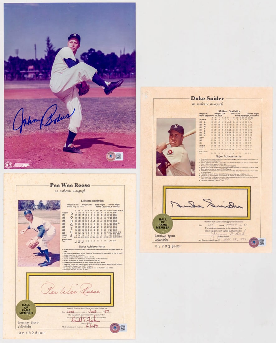 Johnny Podres, Pee Wee Reese, Duke Snider (1 of 2)