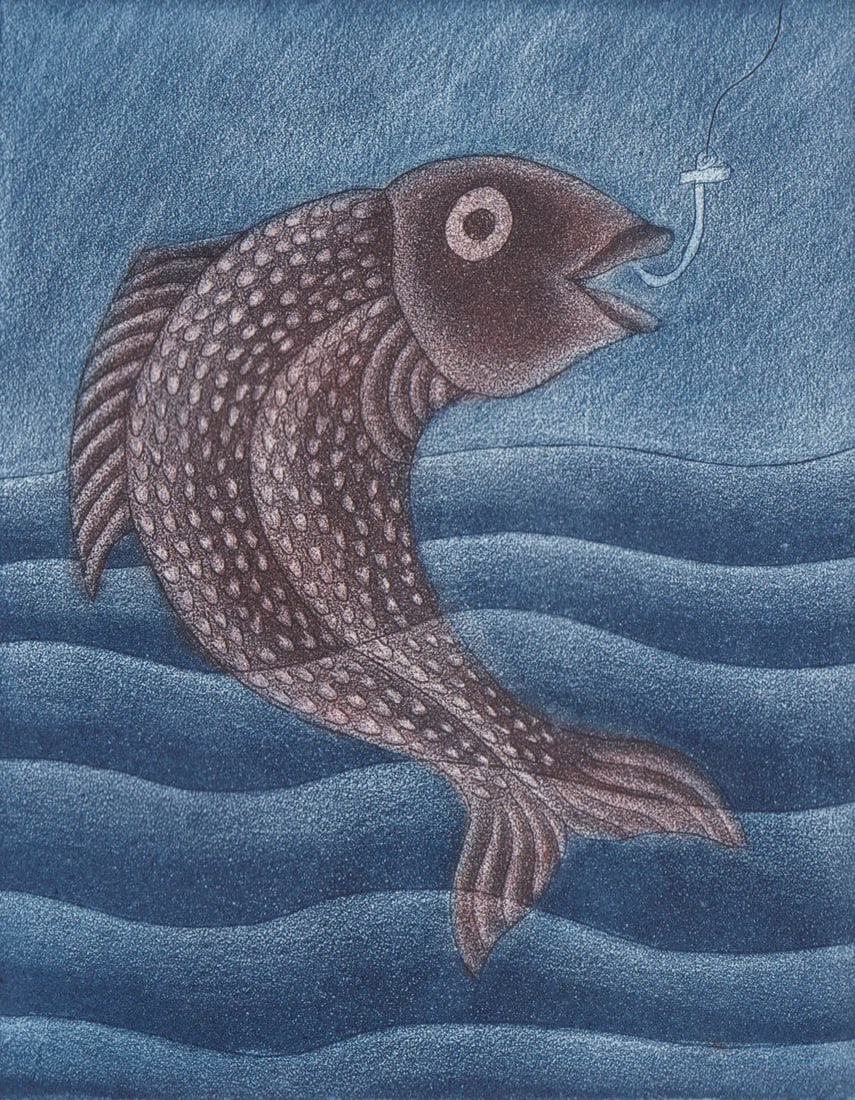 Enrique Flores Etching AP Signed [Fish] (1 of 5)