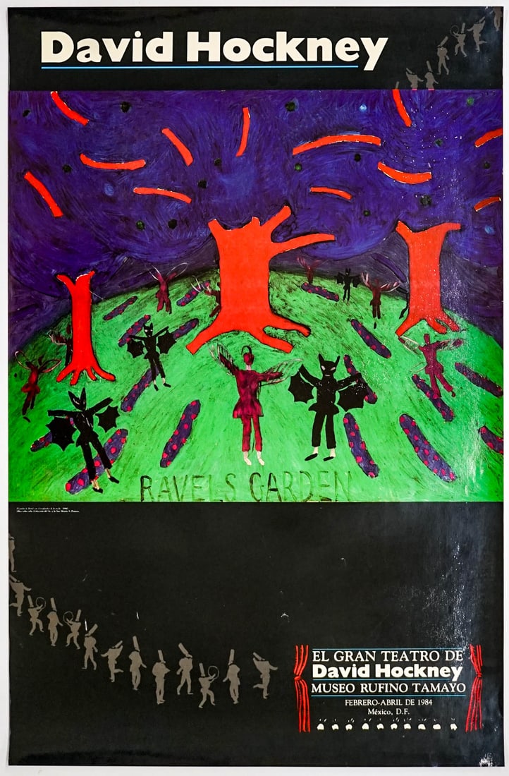 David Hockney Large Exhibition Poster (1984) (1 of 1)