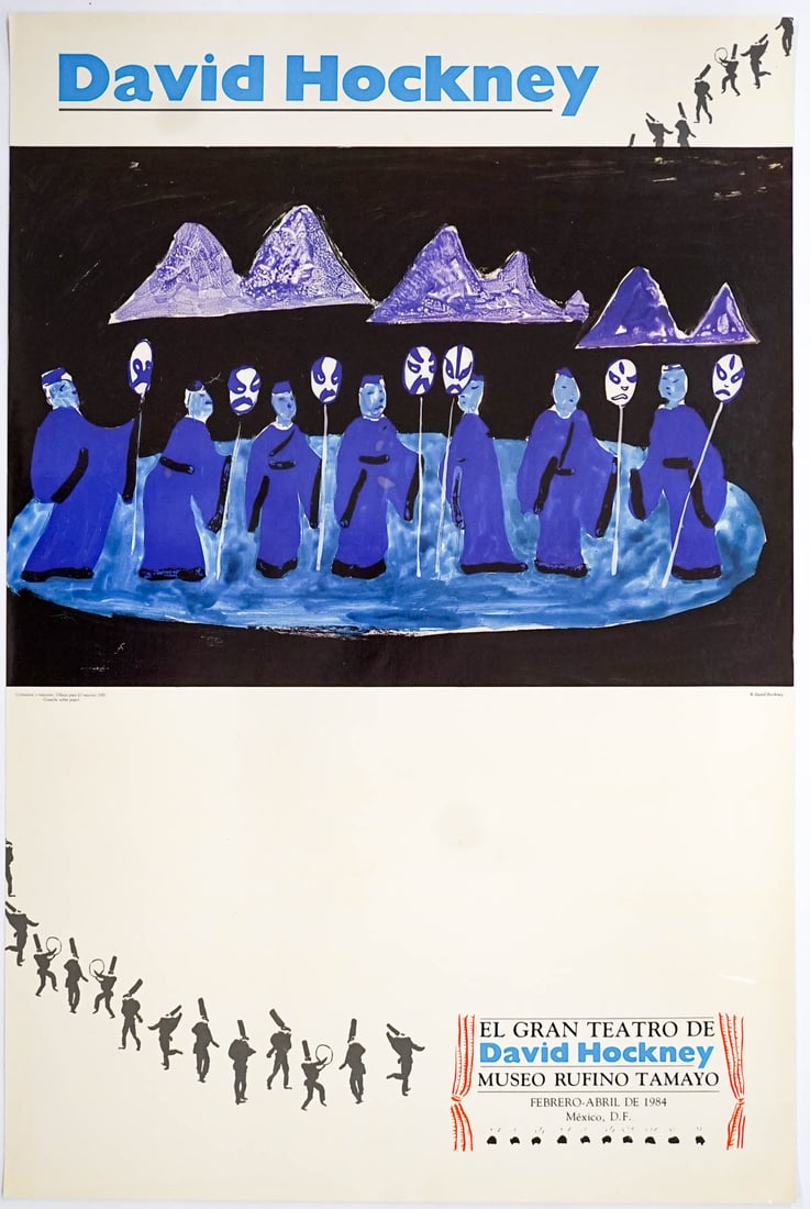 David Hockney Large Exhibition Poster (1984) (1 of 1)