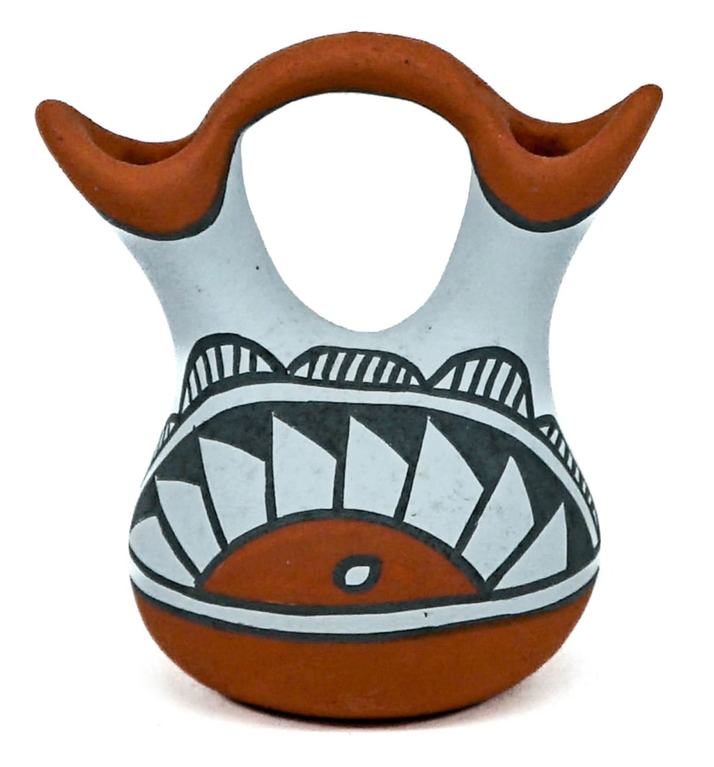 Mary Small Jemez Pueblo Miniature Wedding Basket (1 of 6)
