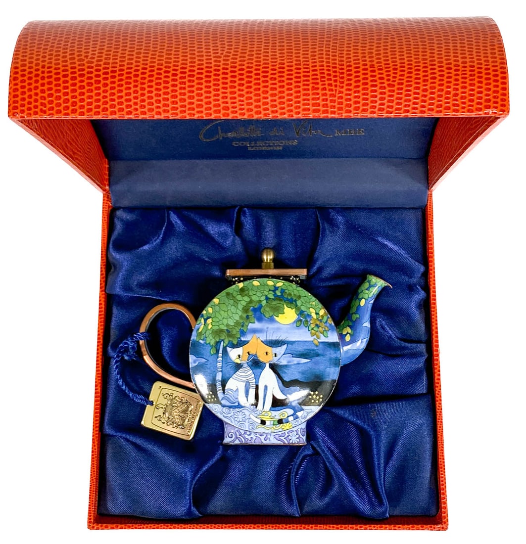 Charlotte DiVita Handpainted 'Cats' Mini Teapot (1 of 12)