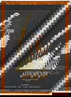 Kevin Red Star Signed Exhibit Poster (1995): Kevin Red Star Signed Exhibit Poster (1995). Measures 29 x 20 inches sheet size. Signed lower right by artist with metallic marker lower right. Professionally framed. Appears to be in excellent condit