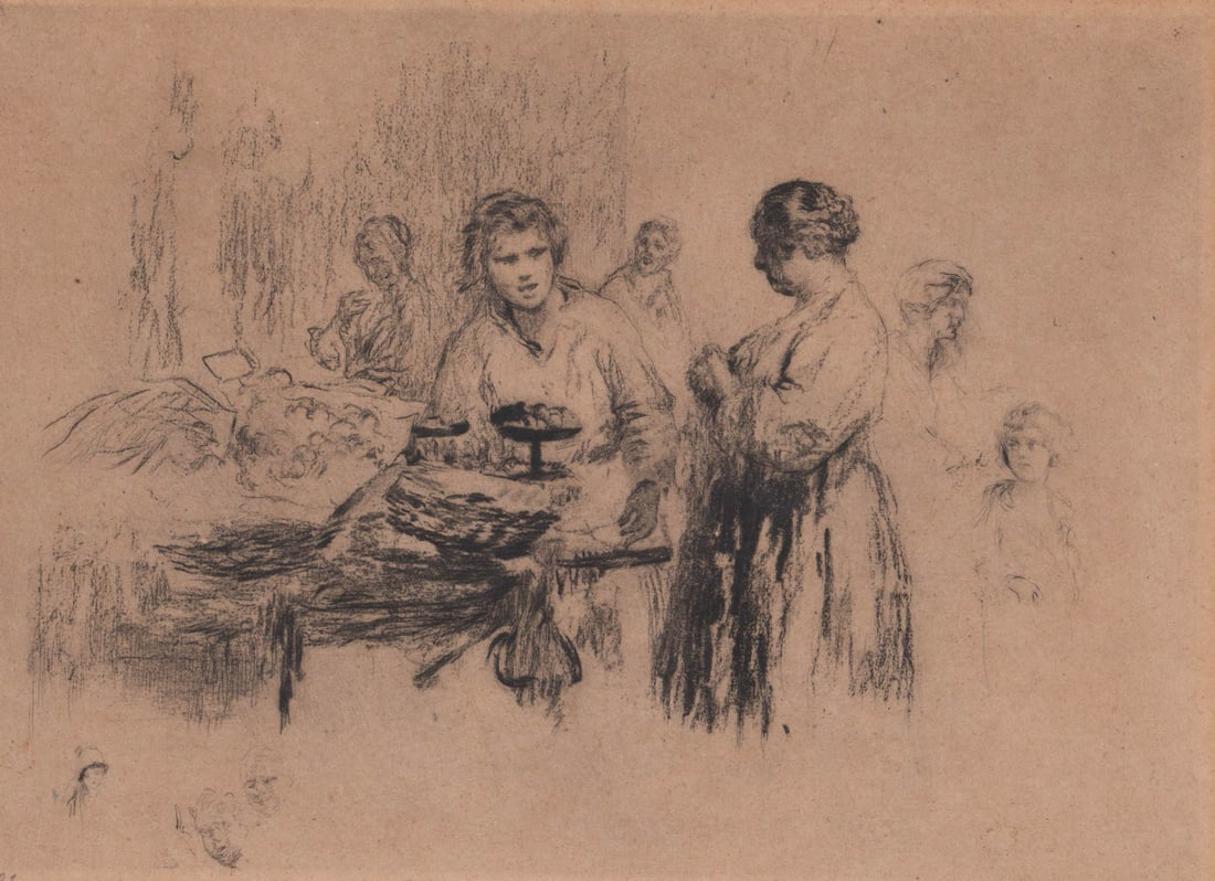 Two Etchings Henri Le Riche ( French 1868 1944)