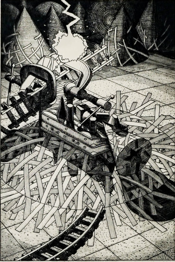 Brian Paulsen (b.1941, North Dakota) Etching (1 of 4)