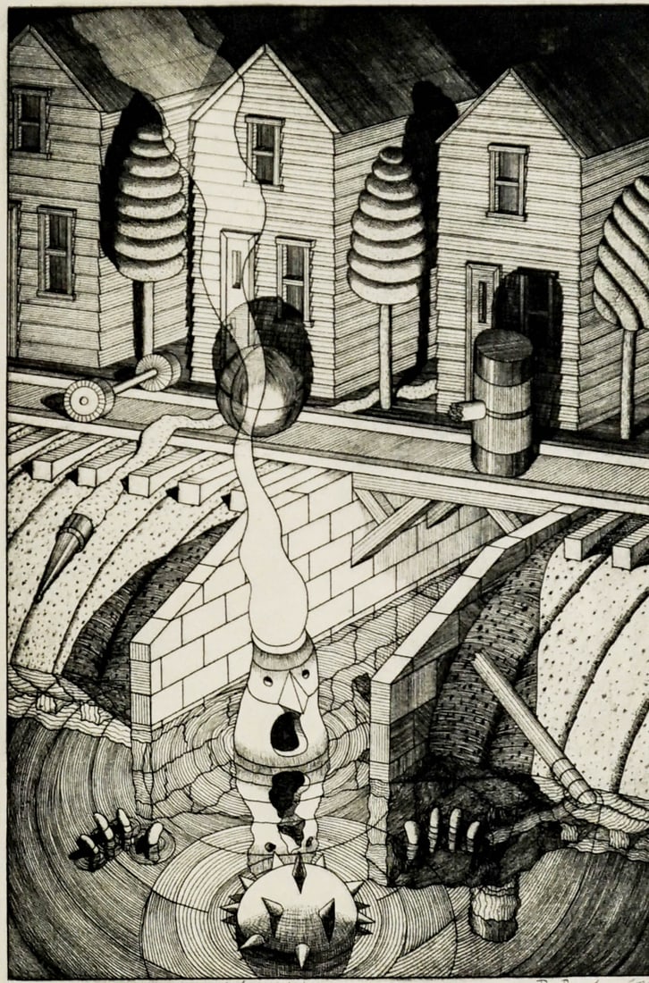 Brian Paulsen (b.1941, North Dakota) Etching (1 of 4)