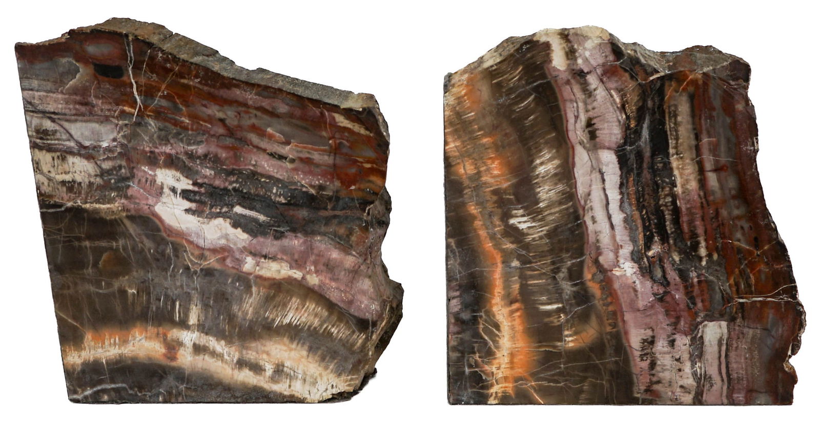 Pair Polished Mineral Rock Book Ends (1 of 6)