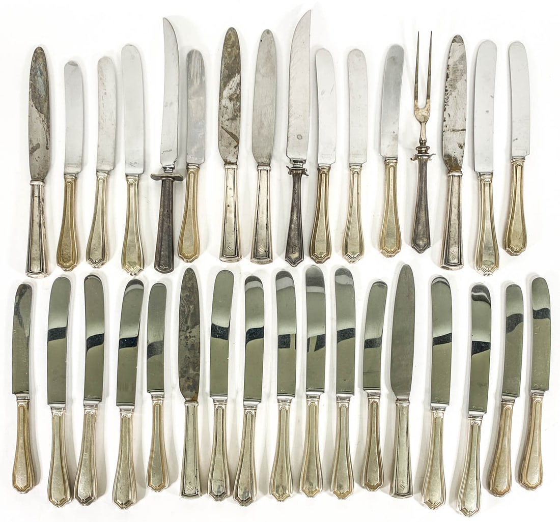 Scrap Silver Flatware (33PC) Stainless Blades (1 of 2)