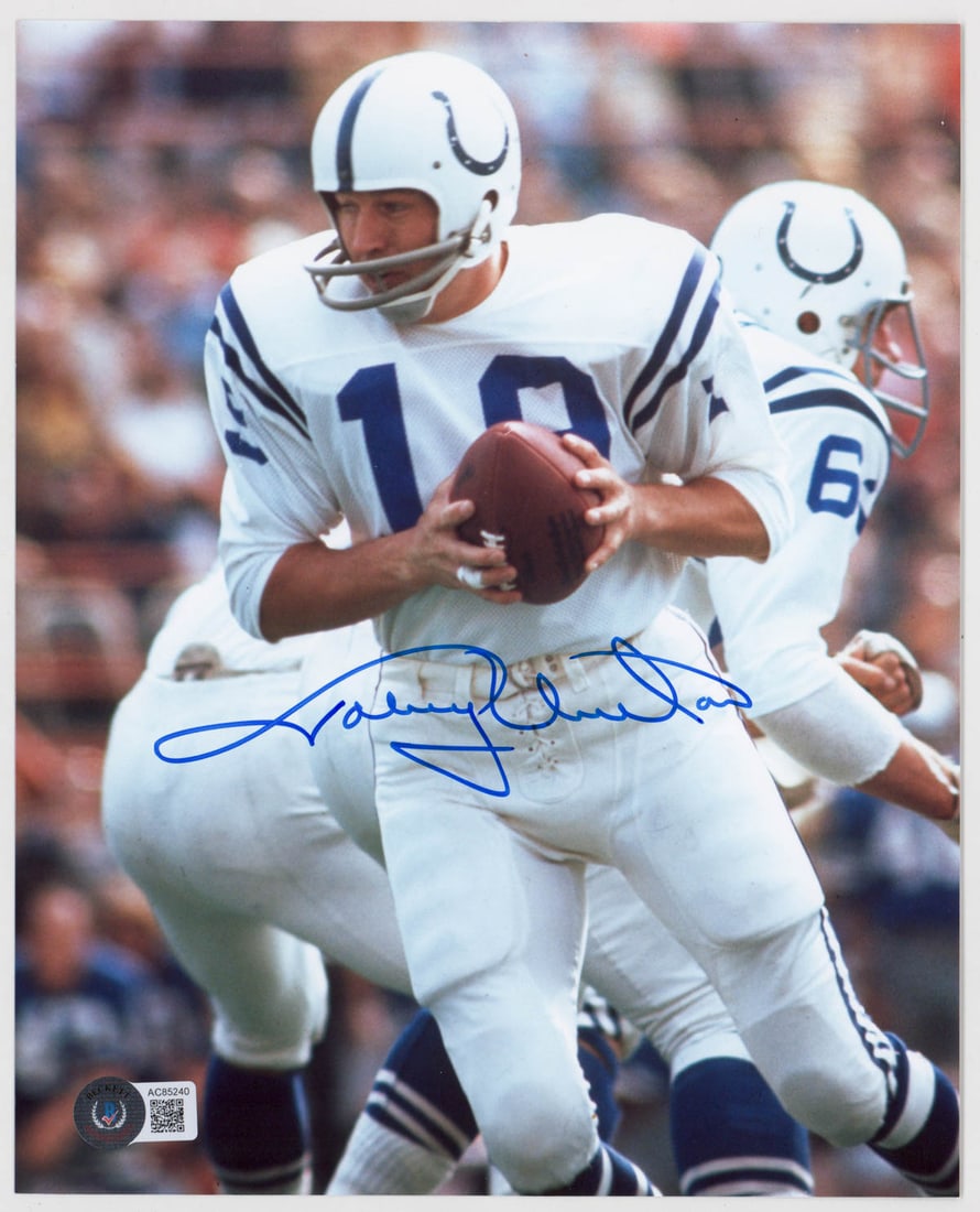 Johnny Unitas 8x10 SIGNED Photo BAS LOA (1 of 2)