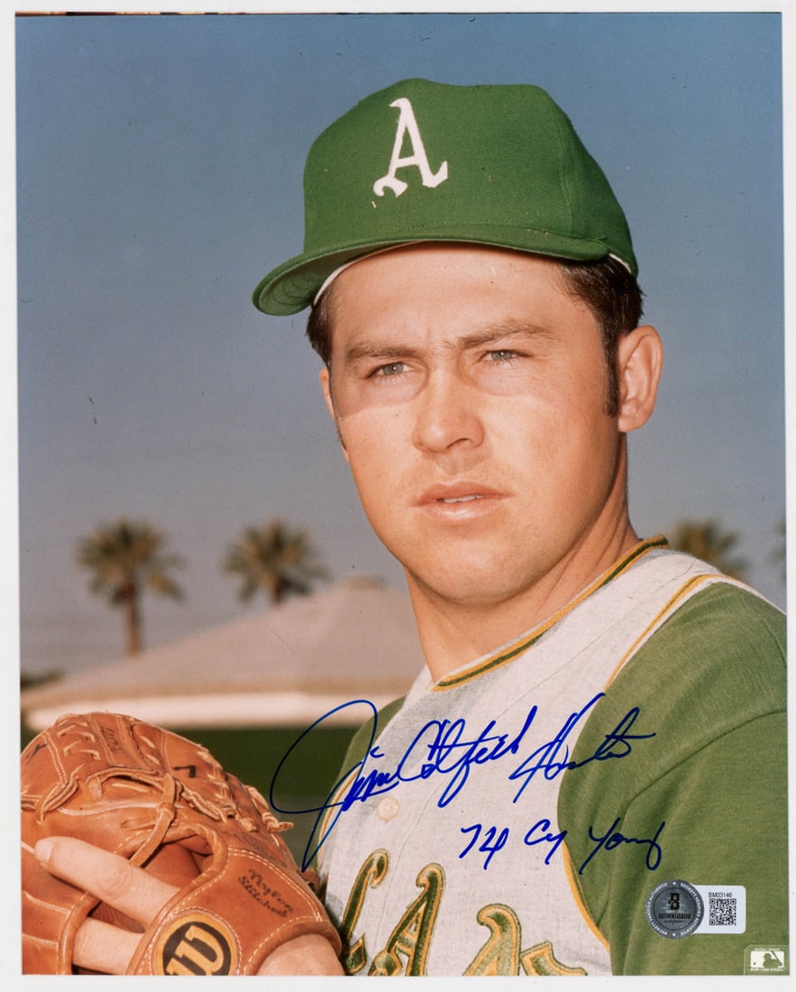 Jim 'Catfish' Hunter 8x10 Photo SIGNED BAS COA (1 of 1)