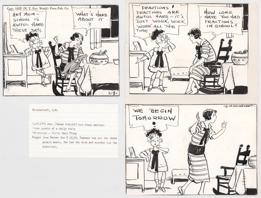 R. M. Brinkerhoff Original Daily Strip (1 of 5)