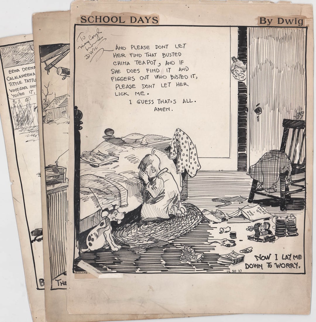 Clare Victor Dwiggins Original Comic Art (3 pcs) (1 of 4)