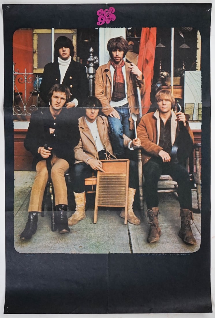 Jim Marshall for Moby Grape Large Poster: Jim Marshall for Moby Grape Large Poster. Measures 33 x 22 inches. Pinholes, folds as issued or mailed. VG-EX condition. Unframed, loose and not glued or mounted. If lot is absent of a condition repor