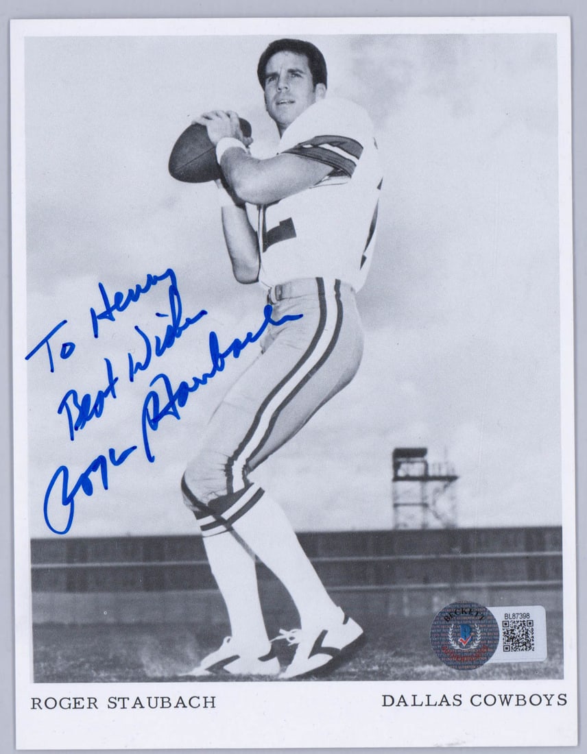 Roger Staubach 5x7 Photo SIGNED BAS COA (1 of 1)