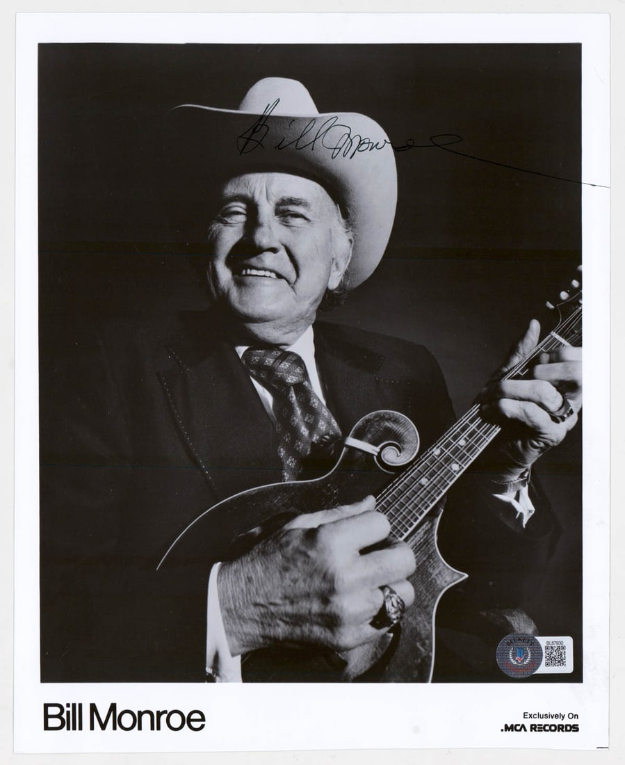 Bill Monroe 8x10 Photo SIGNED BAS COA (1 of 1)