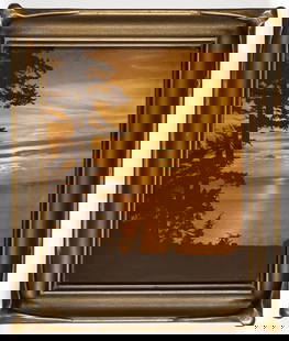 Original Orotone, Goldtone Photo [Puget Sound]: [Keywords Edson, Ellis] Original Orotone, Goldtone Photo [Sunset on Puget Sound]. Measures 8 x 10 inches image size and 10 x 12 inches framed. Excellent condition, original frame. If lot is absent of