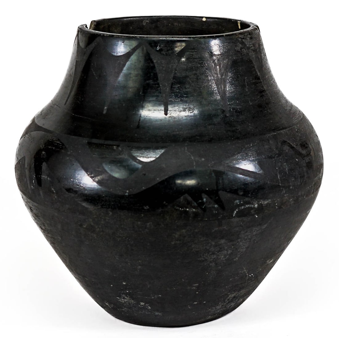 Maria Southwest 8.5IN Vase Blackware AS-IS (1 of 9)