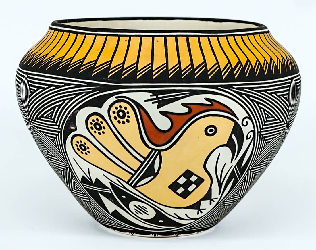 Robert Trujillo Acoma Pueblo 6.75IN Olla [Parrot] (1 of 7)