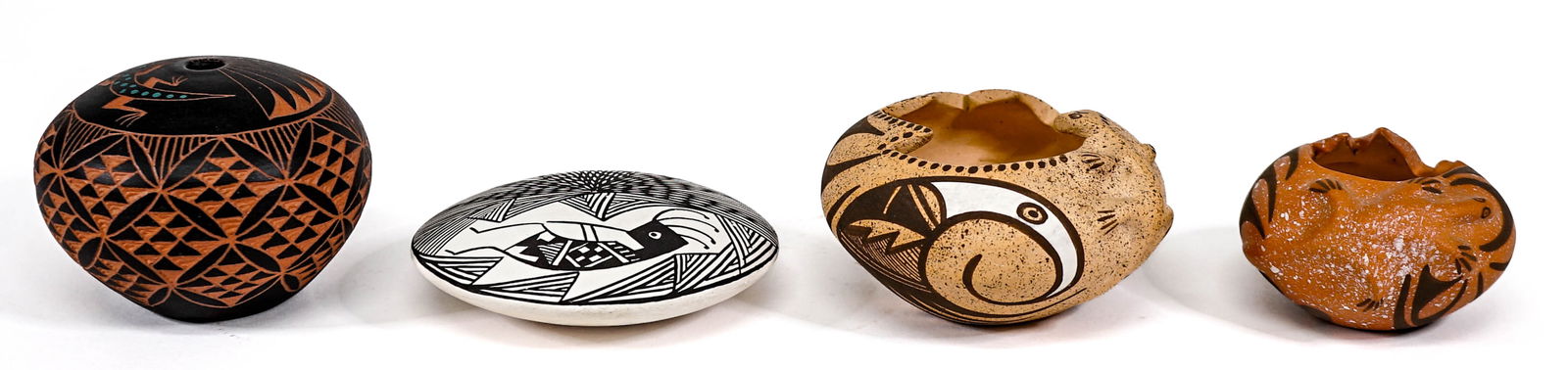 Artist Signed (4) Small Zuni and Acoma Pots (1 of 10)