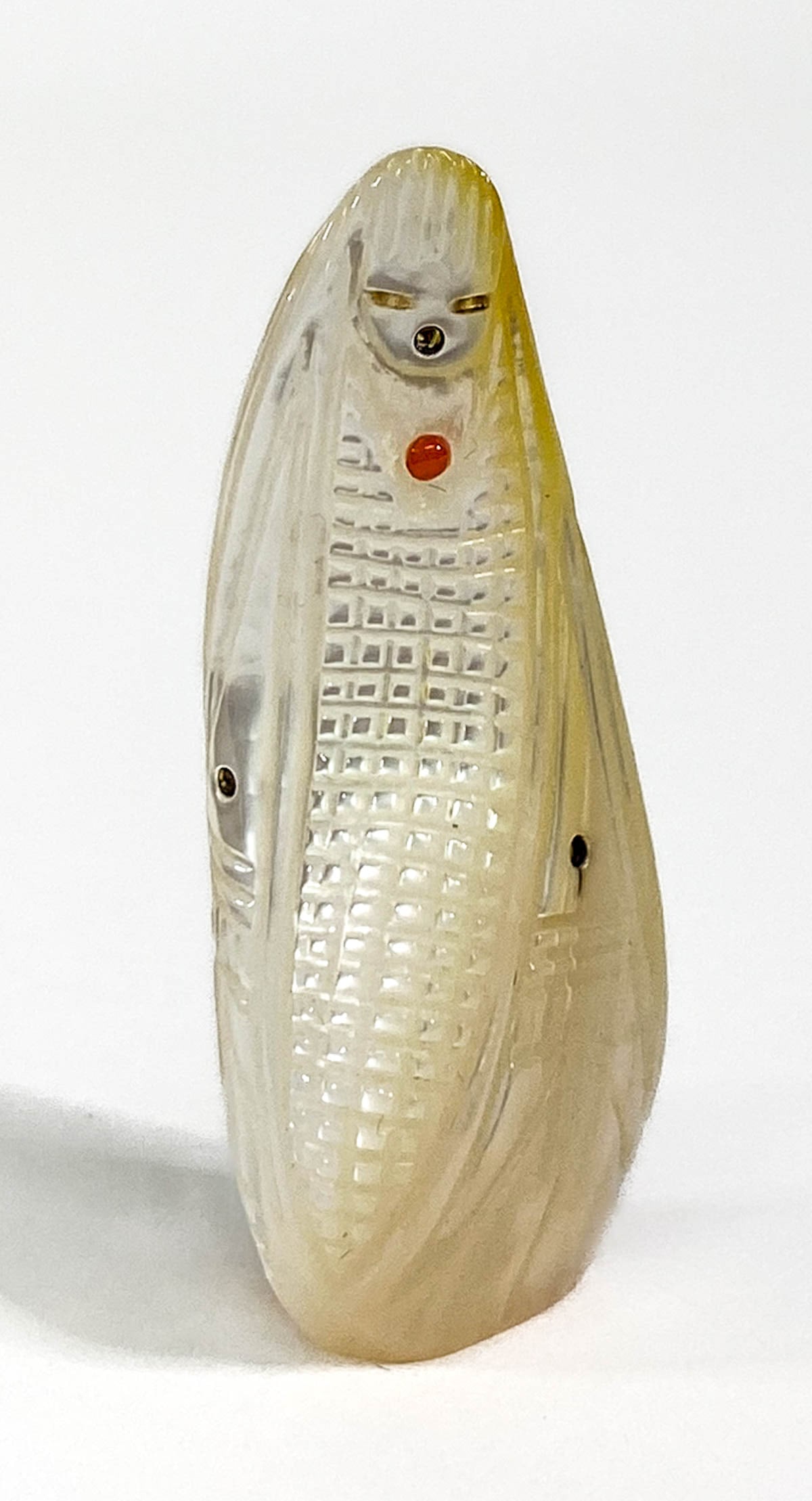 Stewart Quandalacy Corn Maiden Shell Fetish: Stewart Quandalacy Corn Maiden Shell Fetish. Measures 2 inches height. No evidence of cracks, chips or repairs. If lot is absent of a condition report one may be requested via email. Condition report 