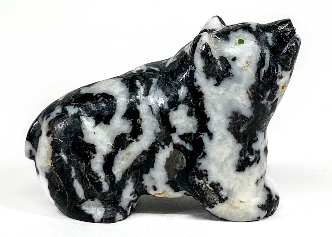 Signed Zuni Zebra Marble Fetish (1 of 7)