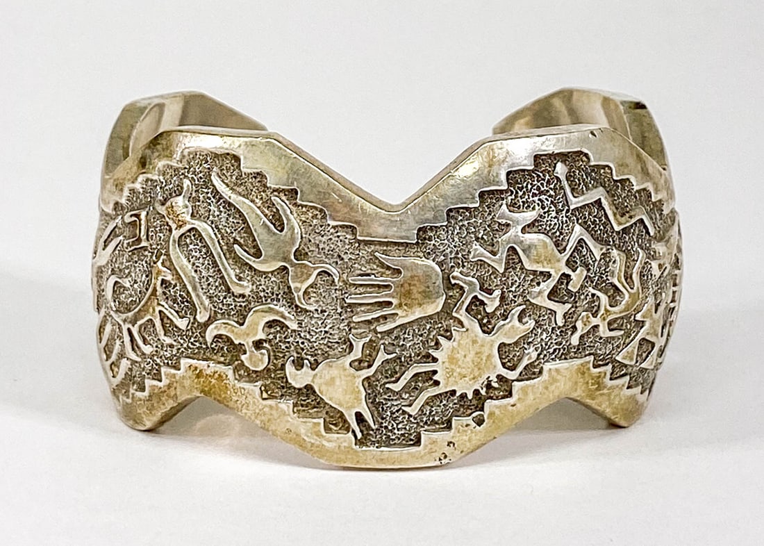 Ben Nighthorse Large, Heavy Sterling Bracelet (1 of 6)