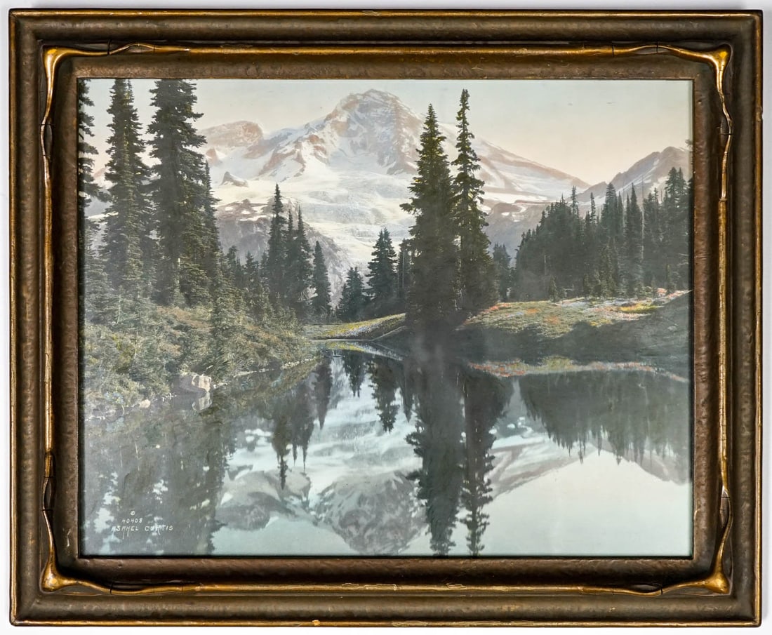 Asahel Curtis Mirror Lake 40408 Tinted Photograph (1 of 4)