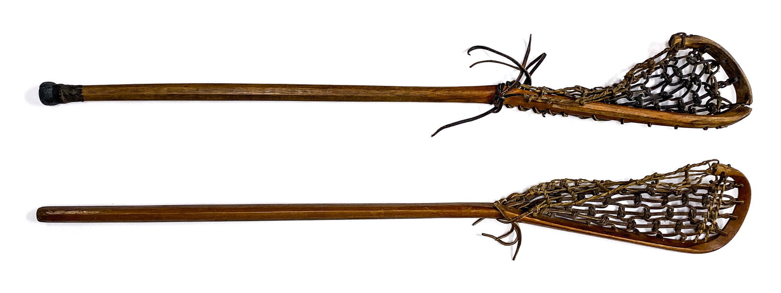 Two Vintage Wood Lacrosse Sticks, (1) Mohawk (1 of 2)