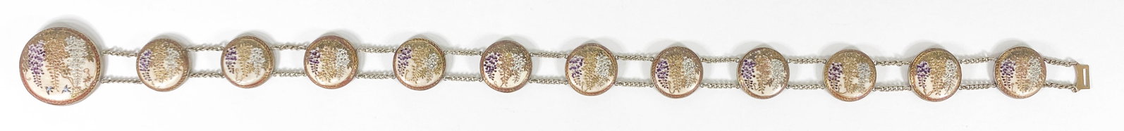 Satsuma Belt: Satsuma belt. The largest (buckle) measures 1.875 inches diameter (47 mm), other measure 1.25 inches diameter (33 mm). Total length is 25 inches (63.5 cm). No signs of damage or repairs. If lot is abs