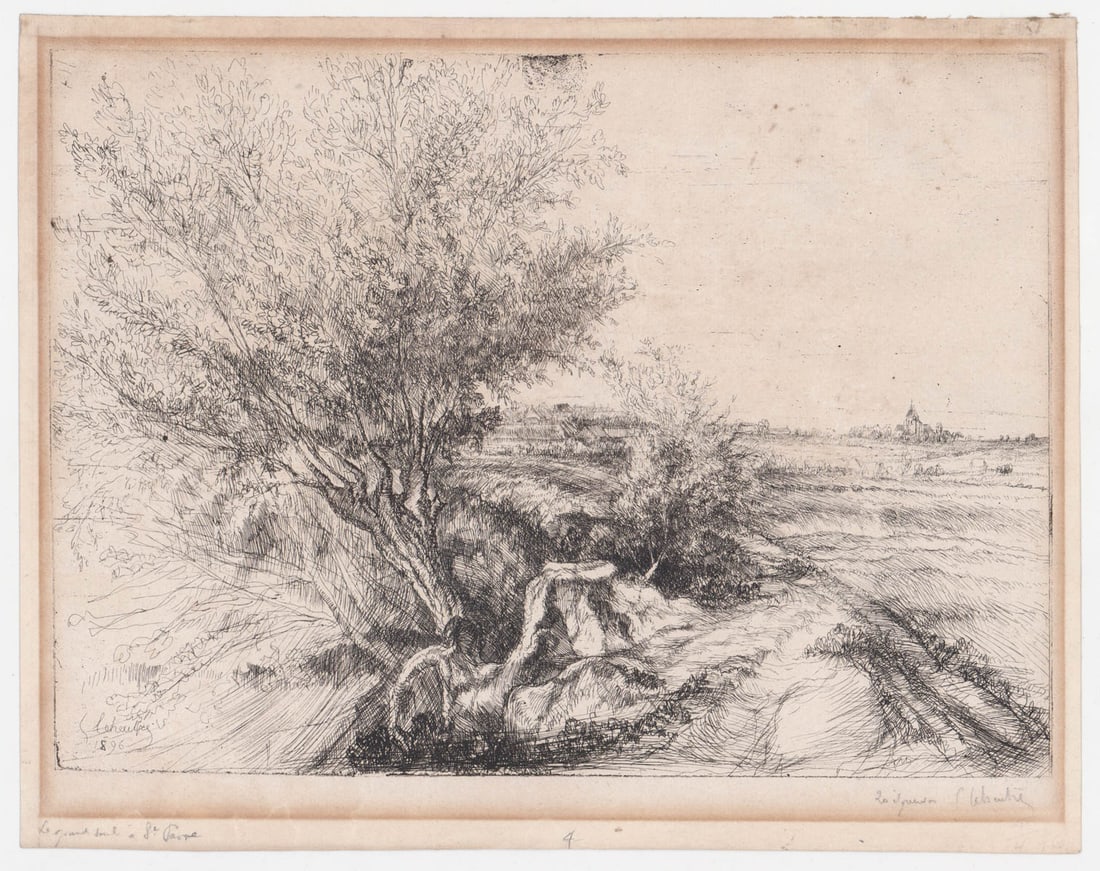 Gustave Leheutre Etching [Tree, Landscape] (1 of 5)