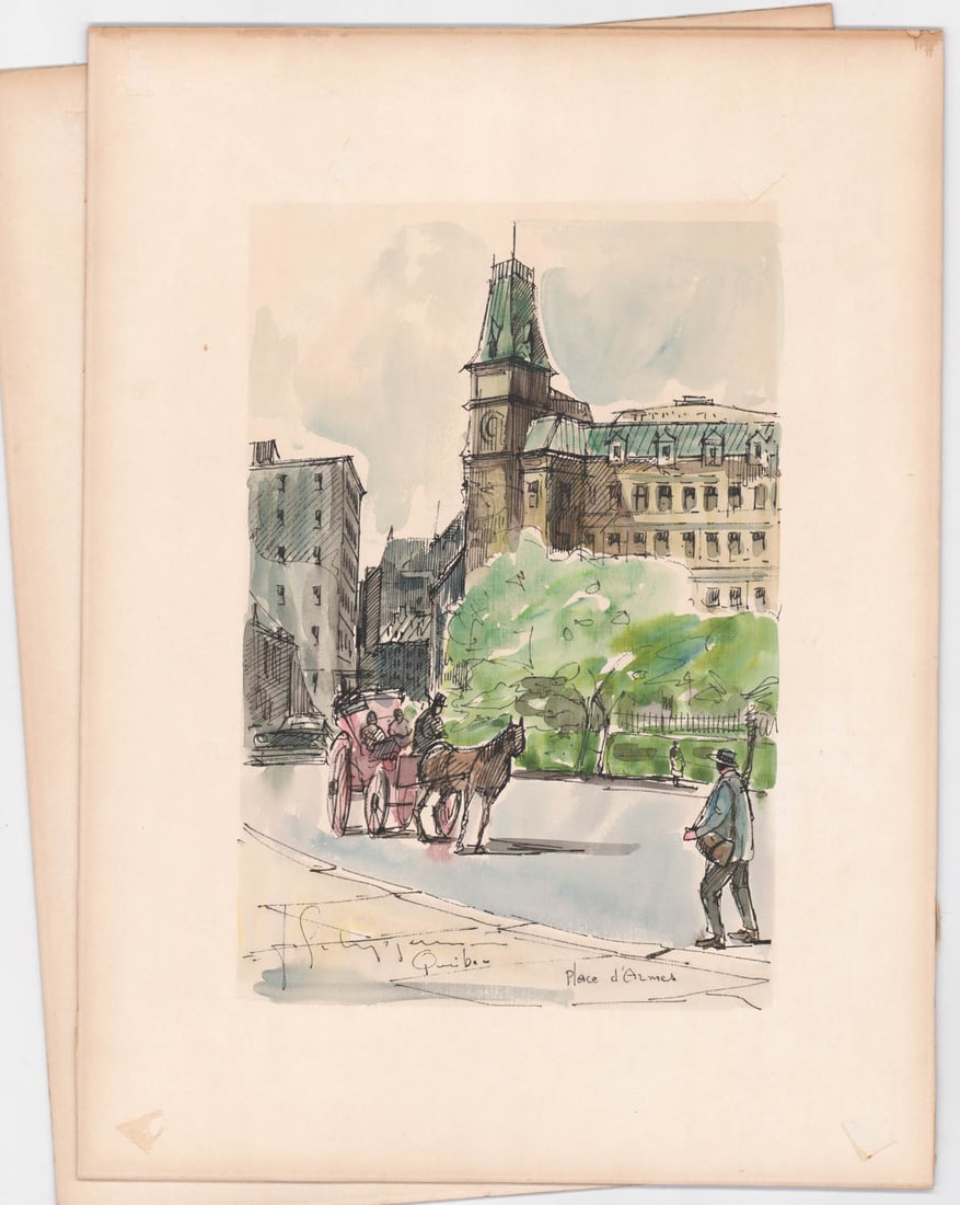 Jacques Schrygens (2) Original Watercolors Quebec (1 of 9)