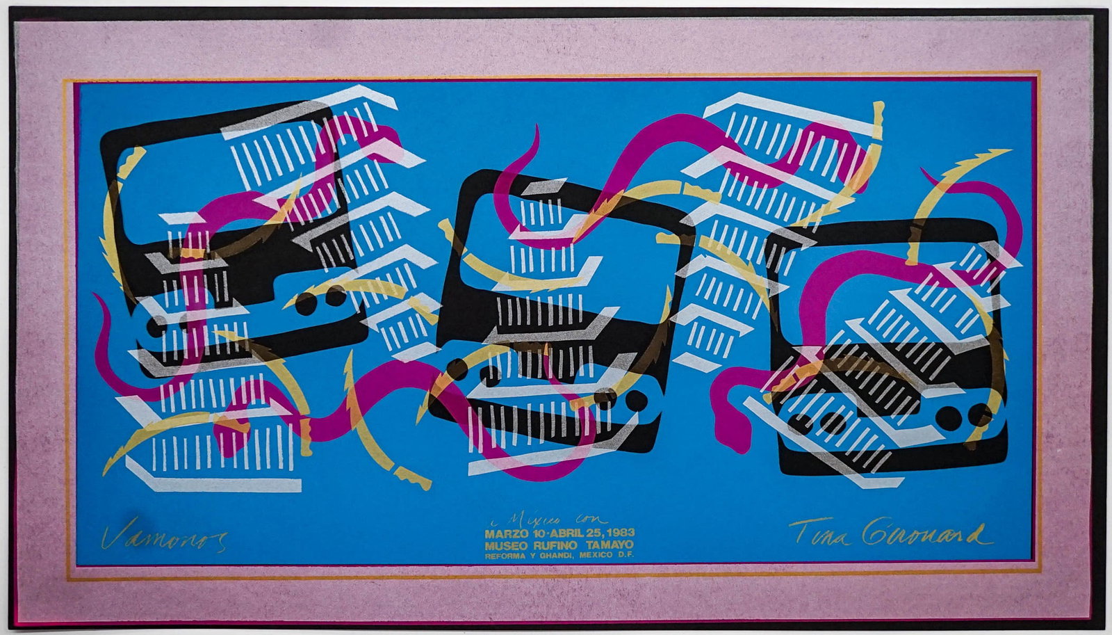 Tina (Cynthia Marie) Girouard Exhibition Poster: Tina (Cynthia Marie) Girouard Exhibition Poster, Serigraph on thick art board. (1983). Measures 14.75 x 26 inches sheet size. EX/EX+ condition. Unframed, loose and not mounted, glued nor taped. If lot
