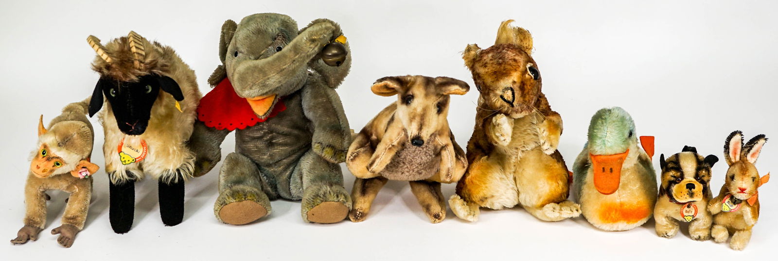 Steiff (8) Assorted Animals Various Sizes (1 of 18)