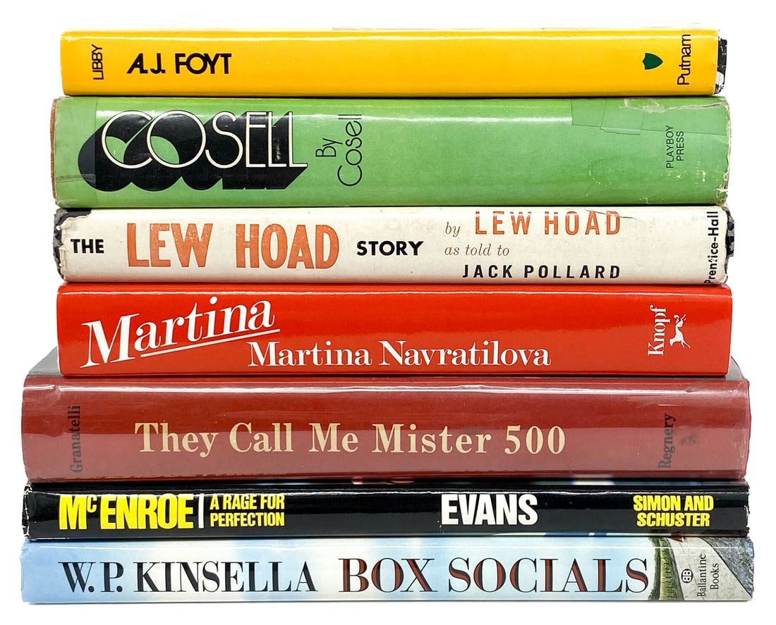 [Tennis, Indy 500, Sports] Signed, 1st Editions (1 of 7)