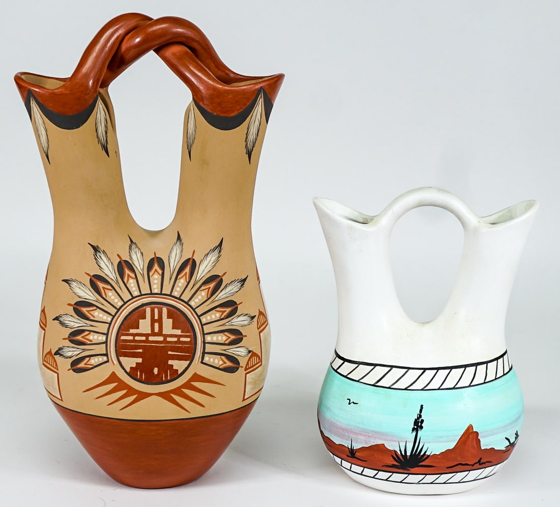 Native American (2) Wedding Vases [V. Sando] (1 of 7)