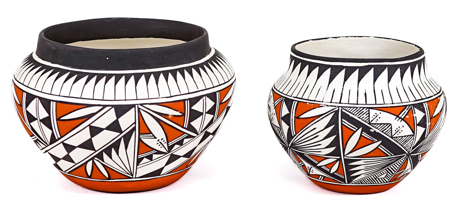 Native American (2) Acoma Olla Vases [Signed G/G] (1 of 8)