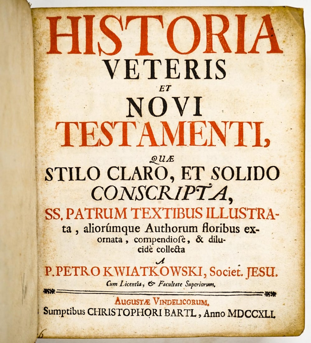 Kwiatkowski, Pjotr: Historia Veteris (1741) (1 of 6)