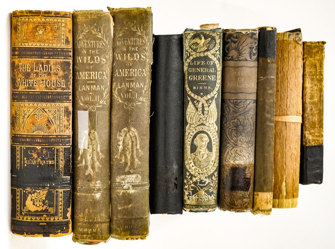 [Americana] Antique Books, Nine (1 of 2)