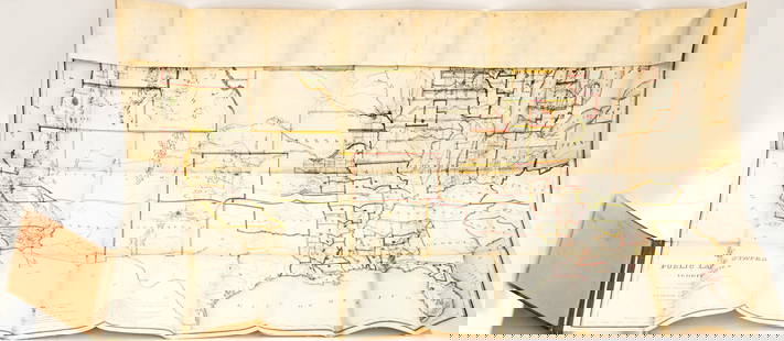 Map of the Public Land United States 1865: Map of the Public Land States and Territories Constructed from the Public Surveys and other Official Sources in the General Land Office. Philadelphia: Bowen & Co., 1865. Folding map, sectioned and