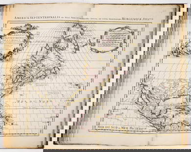 1733 Atlas Nouveau, contenant Toutes les Parties: Atlas Nouveau, contenant Toutes les Parties du Monde . . . Par Guillaume de l'Isle. 36 double-page or folding engraved maps; hand-colored in outline. Folio, measures 22.75 x 14.25 inches. Title page